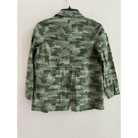 Justice Girls Camouflage Drawstring Waist Button Down Jacket Size 6/7 - Picture 13 of 15